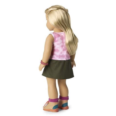 American Girl Kira Doll And Book In 2021 American Girl Green Pleated Skirt American Girl Outlet
