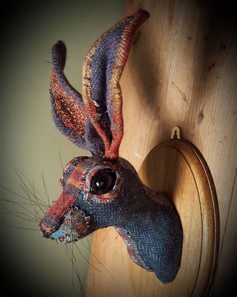 Here is the third model we made recently after the wolf and the boar. Hare Faux Taxidermy Rabbit Replica Mount Mounted Head Wall Hanging Home Decor Tartan Tweed ...