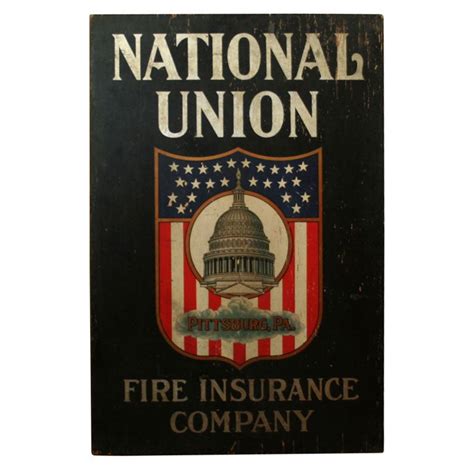 Made up of six letters, six numbers and another letter at the end, it's unique and personal. Trade Sign: National Union Fire Insurance Company at 1stdibs