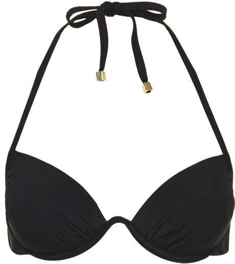 Topshop Black Underwire Bikini Top In Black Lyst