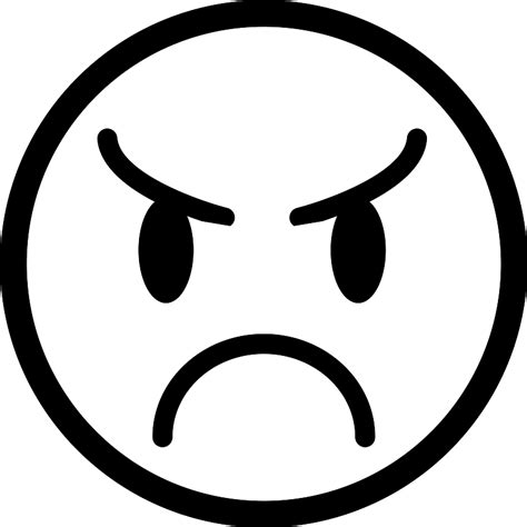 Angry Emoticon Face Vector Svg Icon Svg Repo