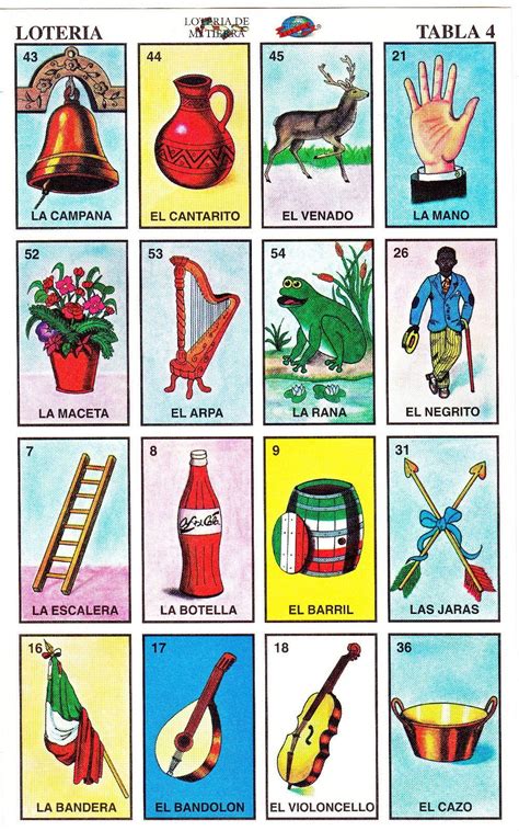 loteria mexicana cartas para imprimir loteria mexicana cartas cartas de loteria mexicana