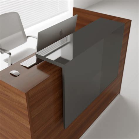 Tera Small Reception Desk W Light Panel Sohomod Small Reception