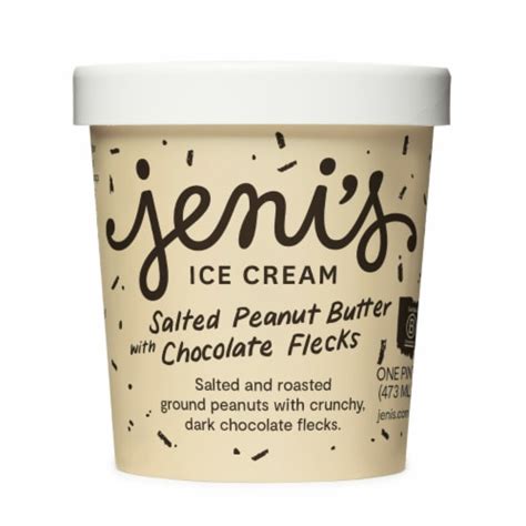 Jenis Salted Peanut Butter With Chocolate Flecks Ice Cream Pint 16 Oz