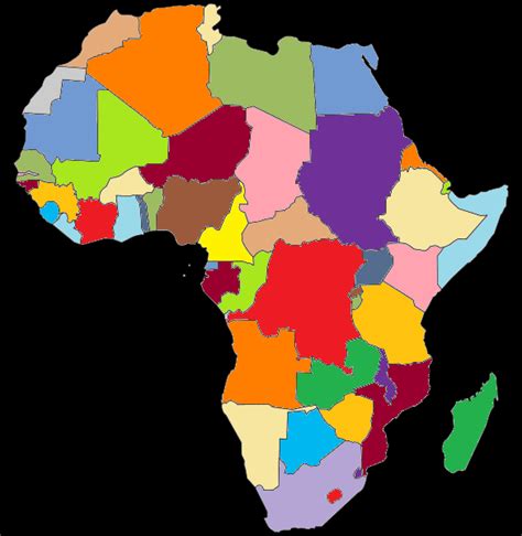 Mapa Político Coloreado De África Tamaño Completo Ex