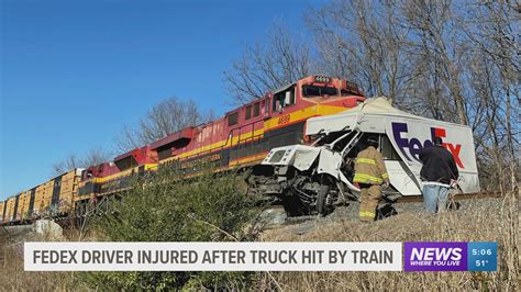 Fedex Driver Injured After Delivery Truck Hit By Train