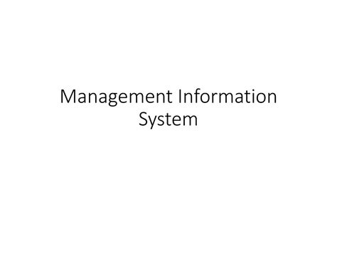 Session 5 Network Effect Management Information System Topics