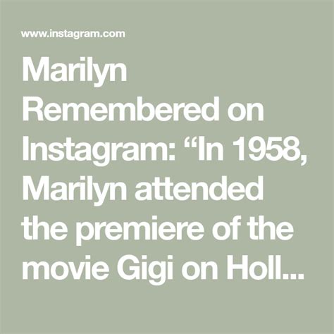 Marilyn Remembered On Instagram “in 1958 Marilyn Attended The