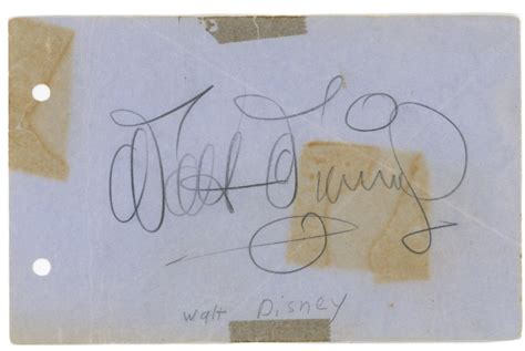 Walt Disney Autograph 62178lg Hollywood Memorabilia Fine Autographs