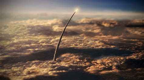 Hd Wallpaper Clouds Rocket Space Launch System Sky Atmosphere