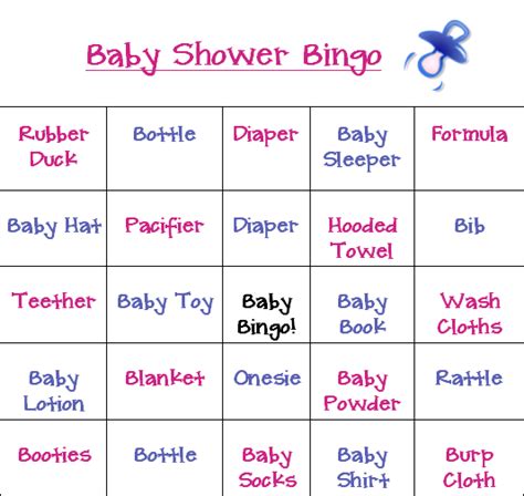 Give each guest a bingo card and a packet of inexpensive circle stickers. Cool Bingo Baby Shower Games Cards