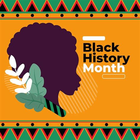 Premium Vector Black History Month Poster Afro American Girl