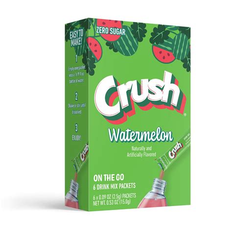 Crush Sugar Free Watermelon On The Go Drink Mix 009 Oz 6 Count