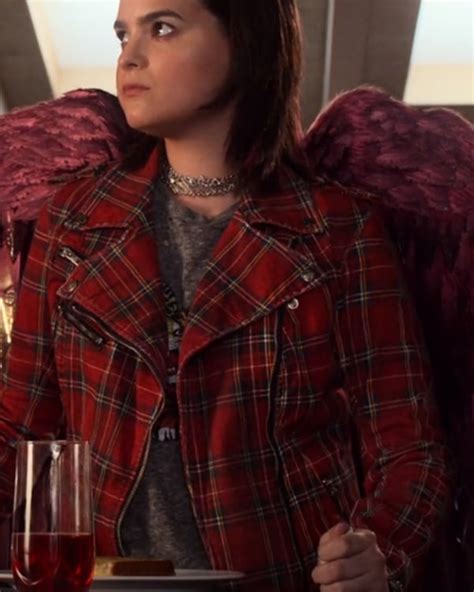 Lucifer Season 6 Brianna Hildebrand Plaid Moto Jacket Movie Jackets
