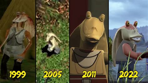 Evolution Of Jar Jar Binks In Star Wars Games 1999~2022 Youtube