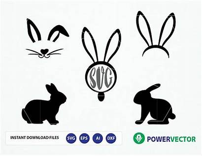 Bunny Easter Vector Svg Silhouette Rabbit Clipart