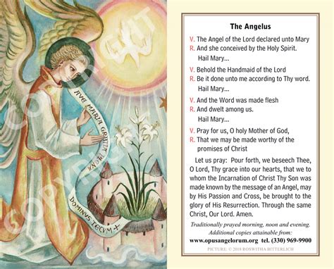 Angelus Prayer Prayercards28004