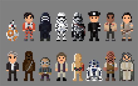 Star Wars The Force Awakens Characters 8 Bit By Lustriouscharming On