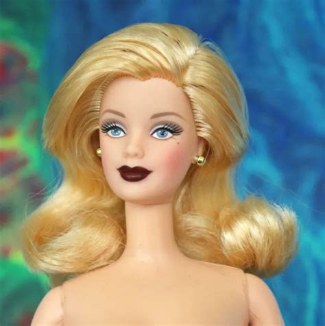 Nude Blonde Hair Curly Pin Up Mackie Barbie Doll Tnt Blue Eyes