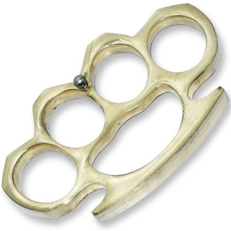Real Genuine Brass Buckle Knuckles And Paperweight