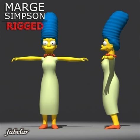 Marge Simpson Model Rigged 3d Model Rigged Cgtrader