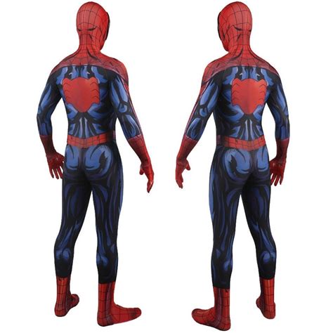 Fantasia Homem Aranha Ultimate Hq Adulto Cosplay Luxo Traje Profission