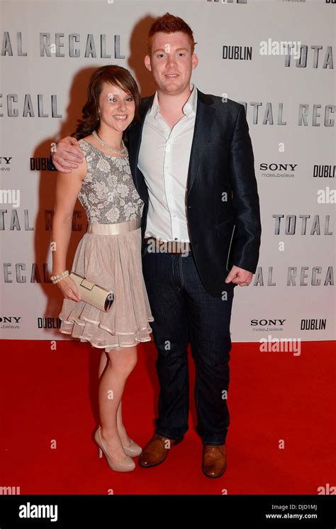 Pat Byrne And Girlfriend Maria Lacey Premiere Of Total Recall Held At