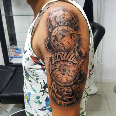 25 Timeless Clock Tattoo Designs For Men