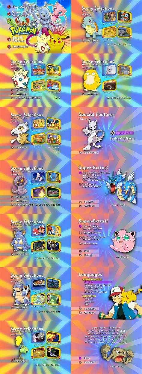 pokemon the movie first movie dvd menu by dakotaatokad on deviantart