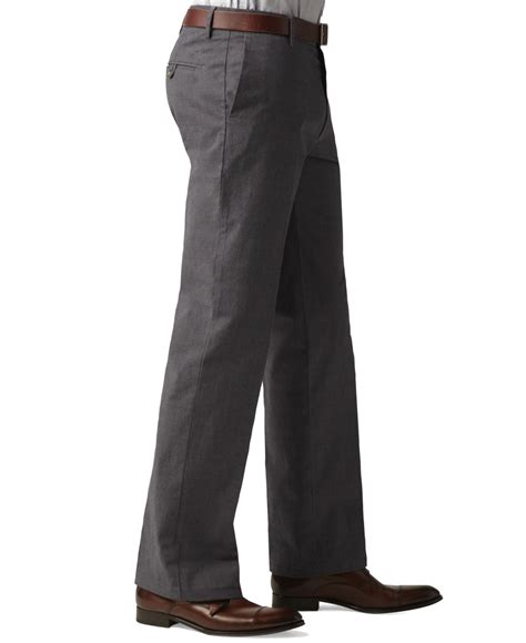 Dockers D3 Classic Fit Iron Free Flat Front Pants In Grey Gray For