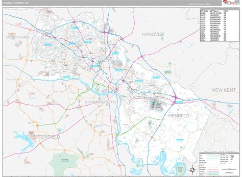 Henrico County Virginia Zip Code Map United States Map