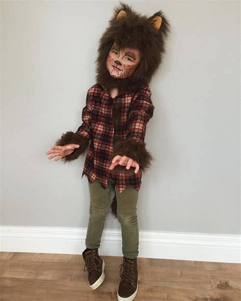 Lion makeup ~ this lion makeup would be appropriate to wear if you were going as the cowardly lion, too! Boys werewolf costume! | Wolf costume kids, Girl werewolf costume, Werewolf costume diy
