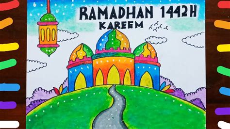 Cara Membuat Poster Menyambut Bulan Ramadhan 1443 H 2022 M Youtube
