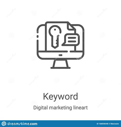 The outline property may be note: Keyword Icon Vector From Digital Marketing Lineart ...