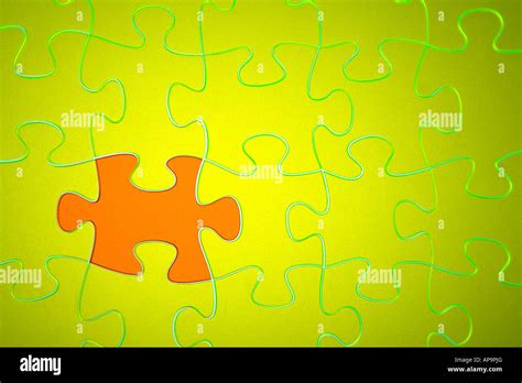 Jigsaw puzzle with missing piece Stock Photo - Alamy
