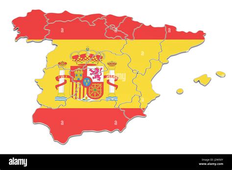 Mapa De España 3d Rendering Fotografía De Stock Alamy