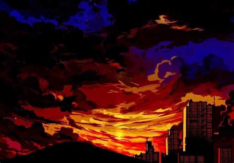 24 Red Anime Wallpaper Aesthetic Anime Sunset In The Desert Aesthetic