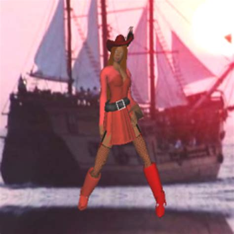 Second Life Marketplace Red Female Pirate