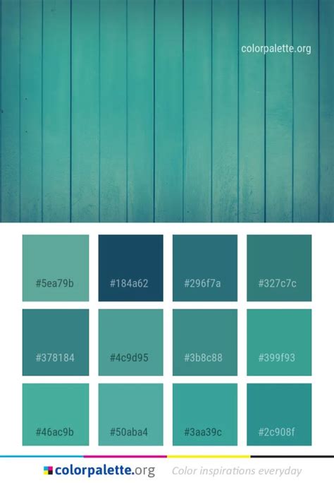 Blue Green Turquoise Color Palette