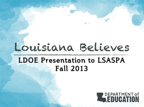 Louisiana Believes Teacher Certificate Iucn Water