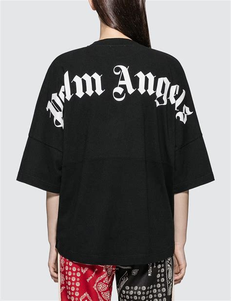Palm Angels Logo T Shirt In Black Lyst
