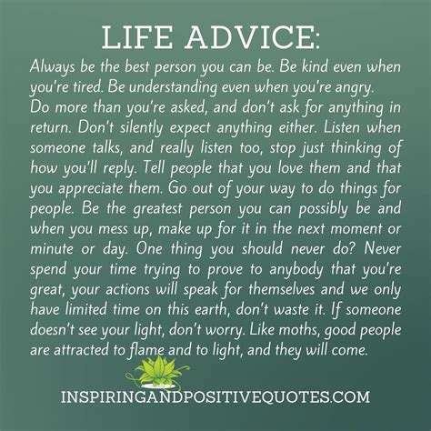 Life Advice Inspiring And Positive Quotes