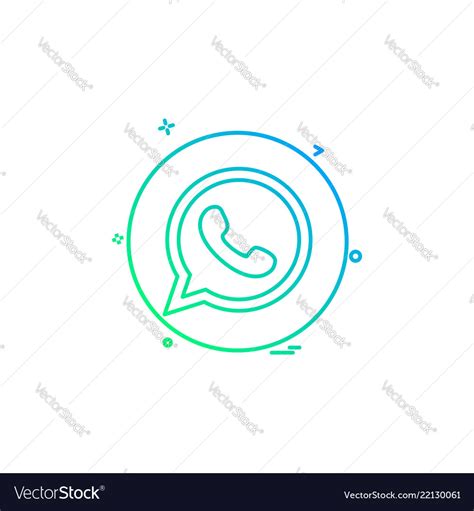 Media Network Social Whatsapp Icon Design Vector Image