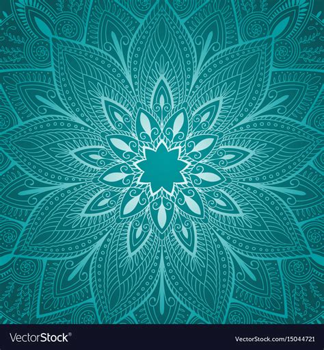 Beautiful Blue Mandala Floral Background Vector Image