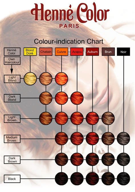 Colour Indication Chart To Give An Idea On The Resulting Colour Henna Hair Henna Hair Color