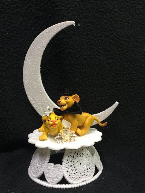 Young Simba And Nala Lion King Funny Wedding Cake Topper Lion Forest