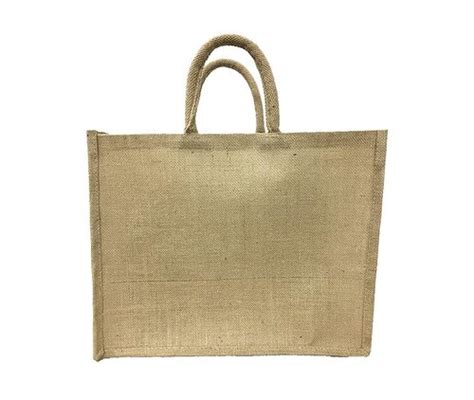 Brown Plain Eco Friendly Jute Burlap Carry Bags With Handles For