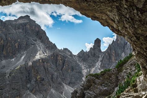 Cadini Di Misurina Gallery On Hiking Mountain Path Italy Trentino