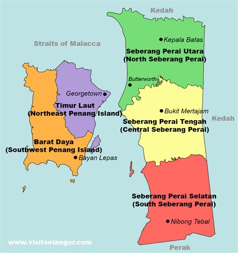 Large Detailed Map Of Penang