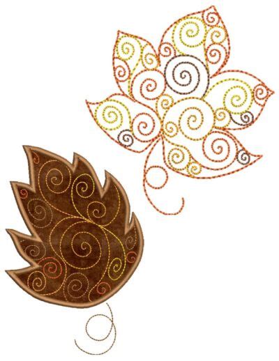 Autumn Swirl Leaves Machine Embroidery Designs By Sew Swell